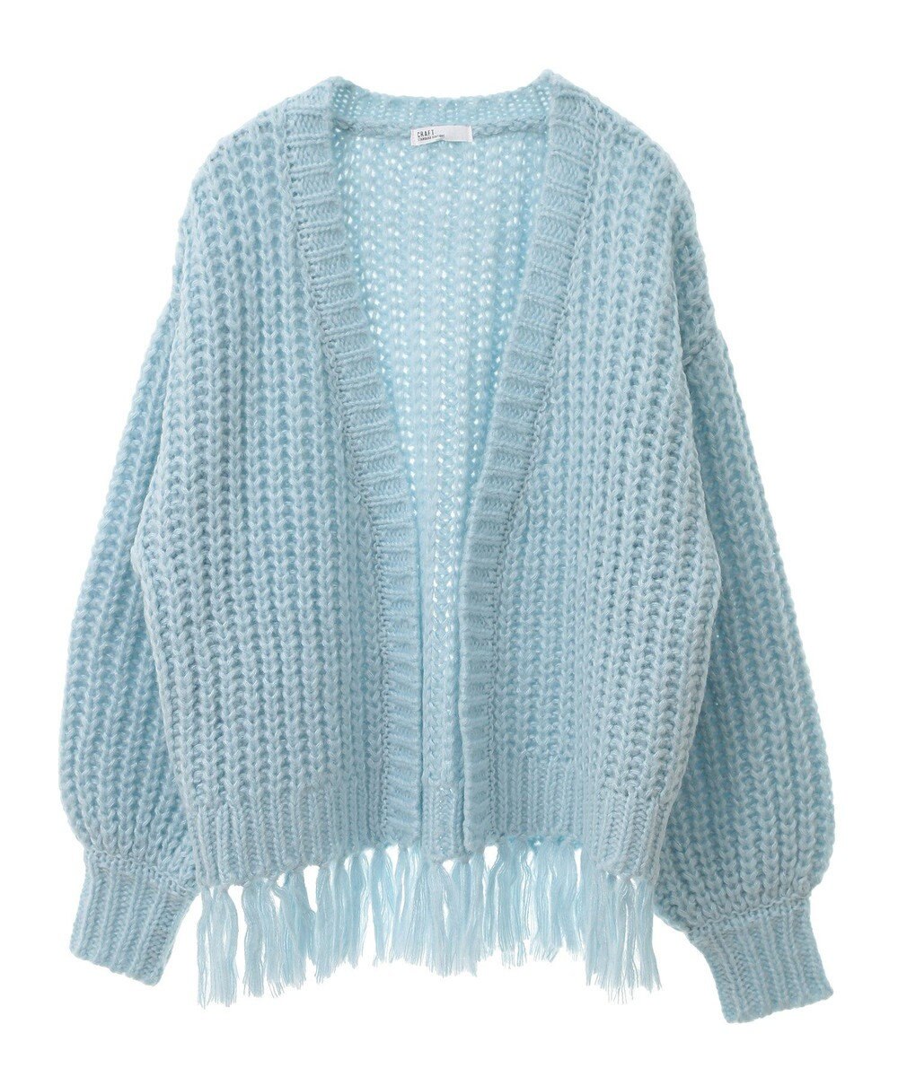 CRAFT STANDARD BOUTIQUE 洗える/フリンジニットカーディガン 