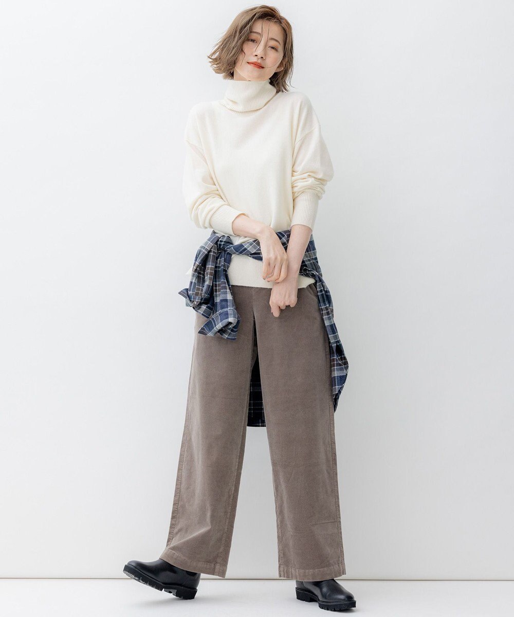 23区 【洗える】CANCLINI メルトン チェック ブラウス 