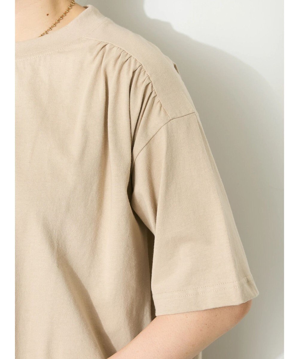 CRAFT STANDARD BOUTIQUE ヴィンテージ風天竺 ショルダーギャザーチュニック 