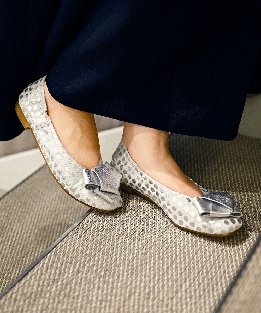 nouvelleRobe Oū サイズ追加【本革・高反発】Big Ribbon スクエアトゥ パンプス 