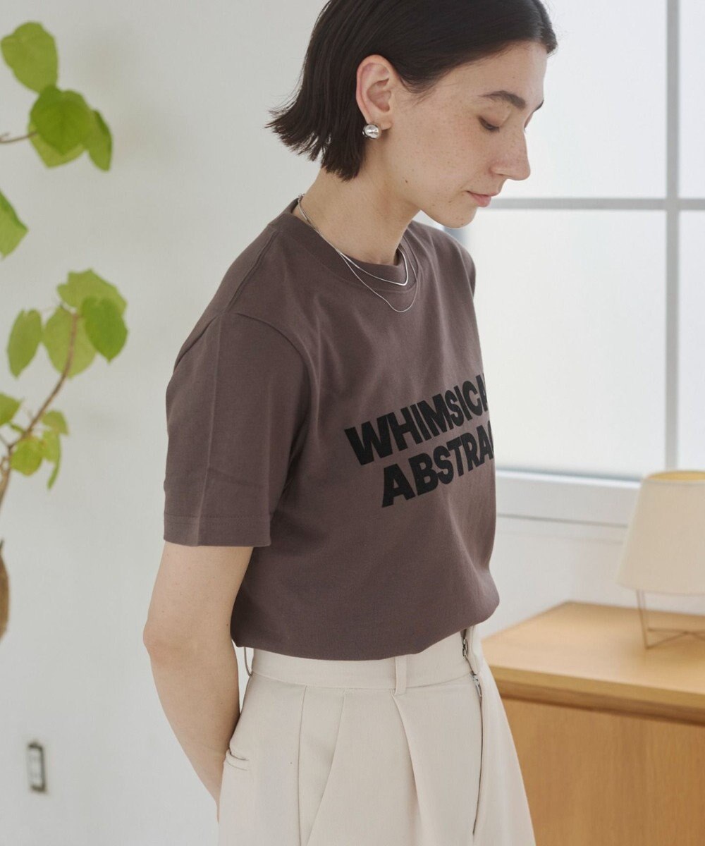 WEGO 【ANGIE VINTAGE】フロッキーロゴプリントTシャツ 