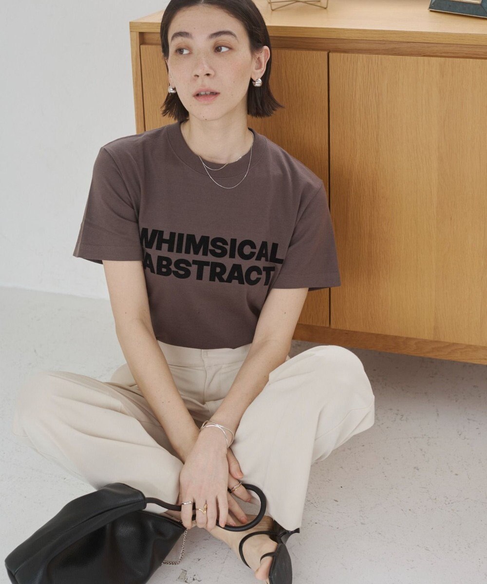 WEGO 【ANGIE VINTAGE】フロッキーロゴプリントTシャツ 
