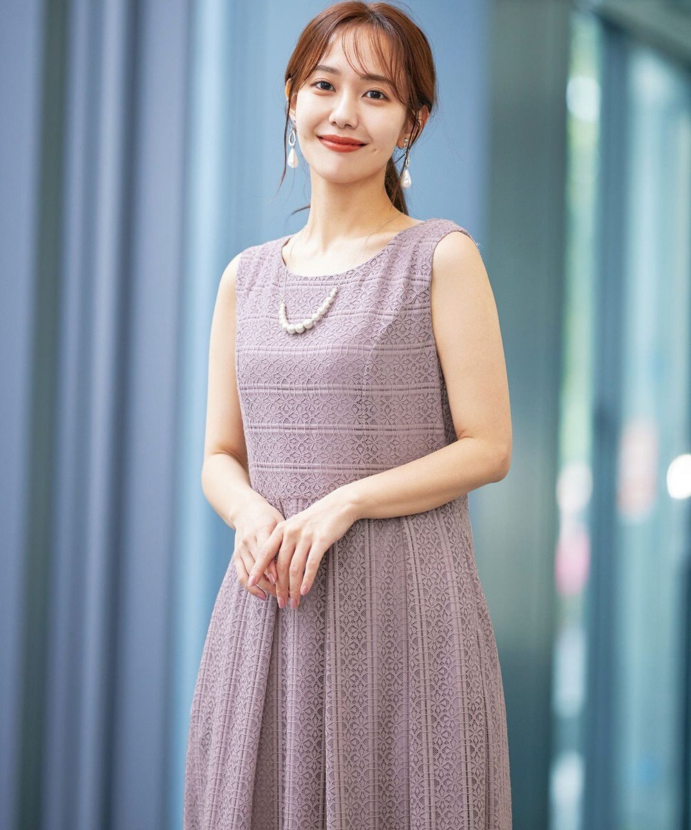 Tiaclasse L 【洗える】大人上品な総レースワンピース 