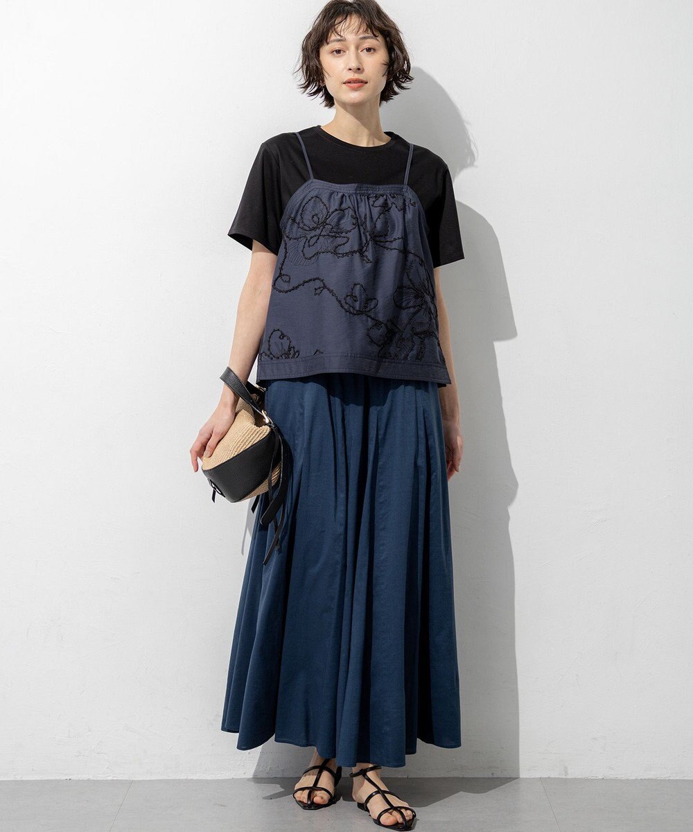 23区 【先行予約】シアーエンブロイダリー キャミソール コンビ Tシャツ 