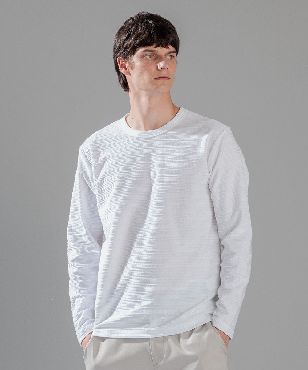 JOSEPH HOMME メランジリップル　クルーネックカットソー 