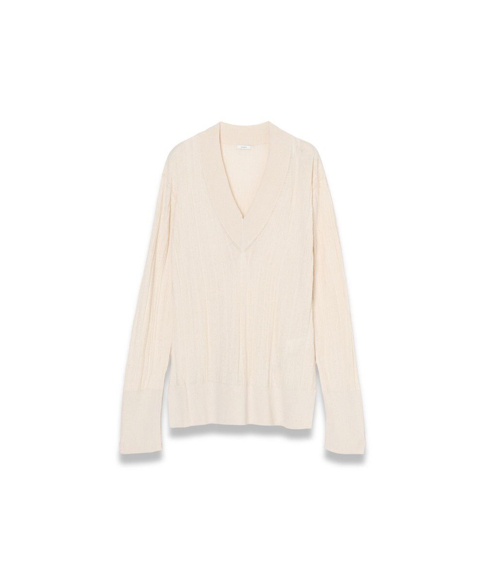 JOSEPH クリンクルリブ　Vネックニット 