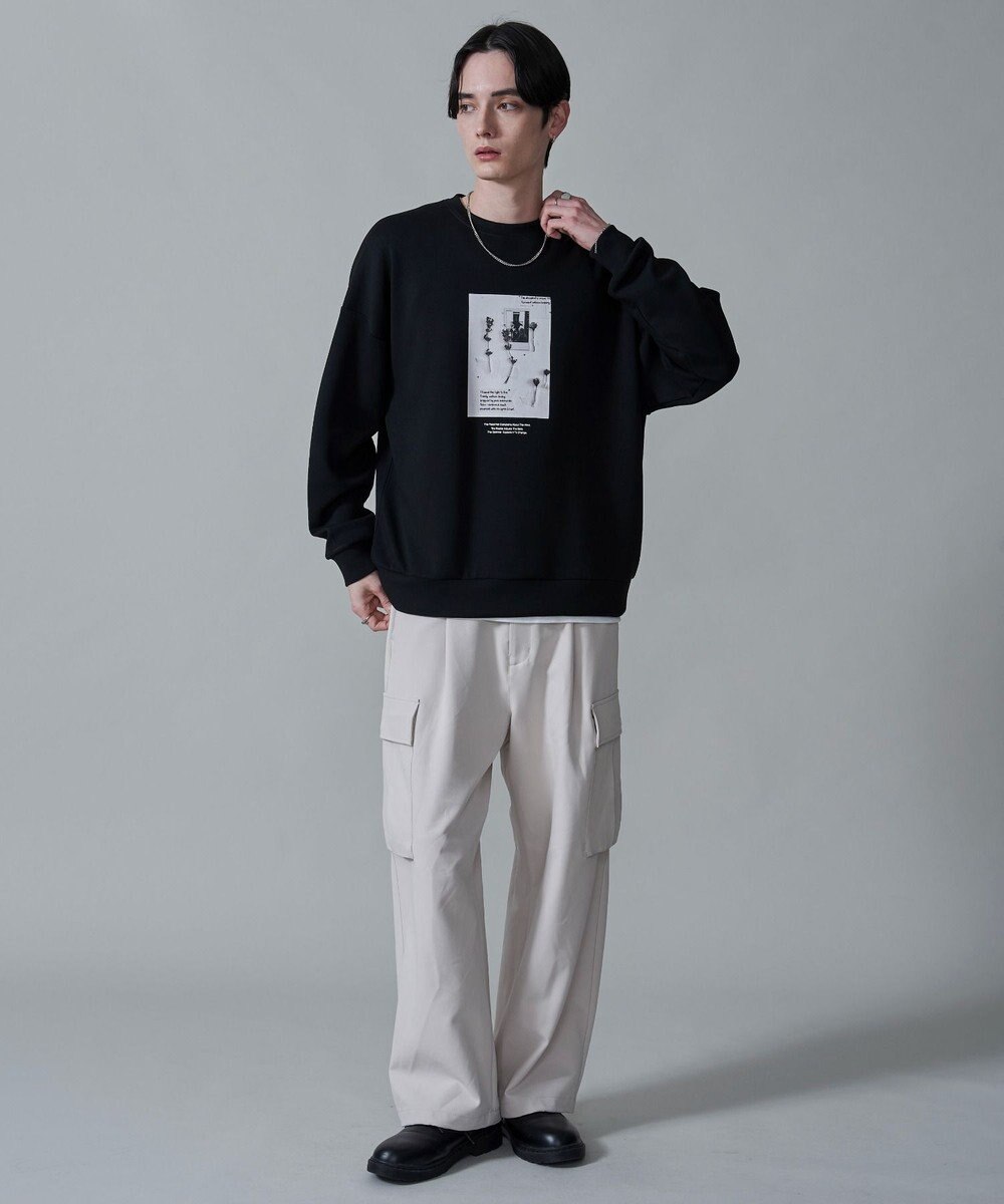 WEGO 【２点セット】アクセ付きフォトグラフィックプルオーバー 