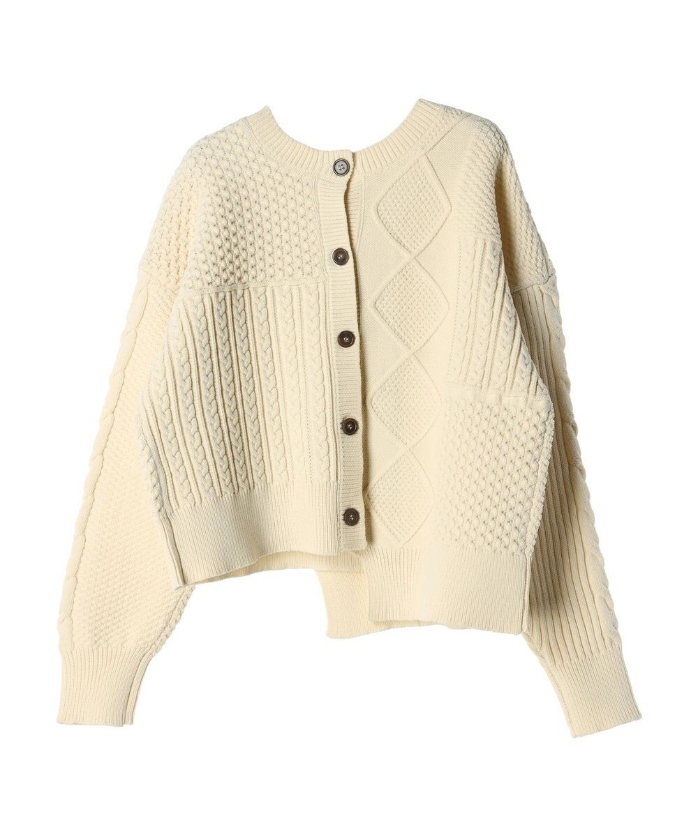 Green Parks ＫＢＦ　２ＷＡＹパッチワークニットカーディガン 