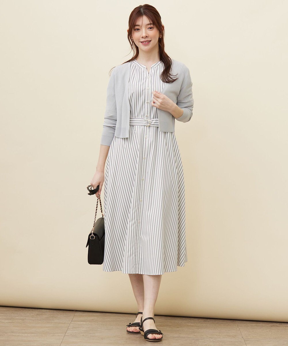 ANY SIS 【接触冷感・UVケア】ショートレングス畔 カーディガン 