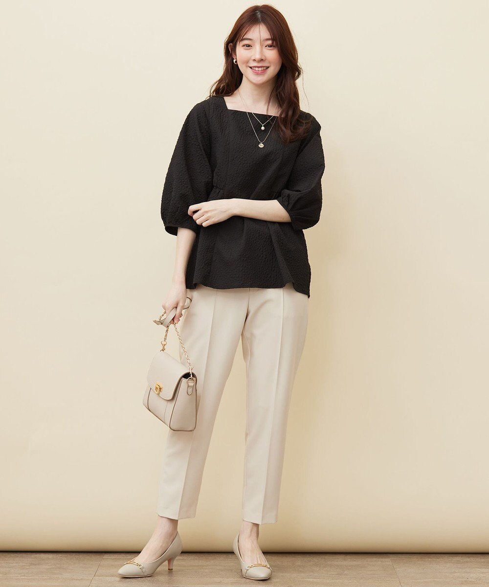 ANY SIS S 【洗える】フラワーエンボス ブラウス 