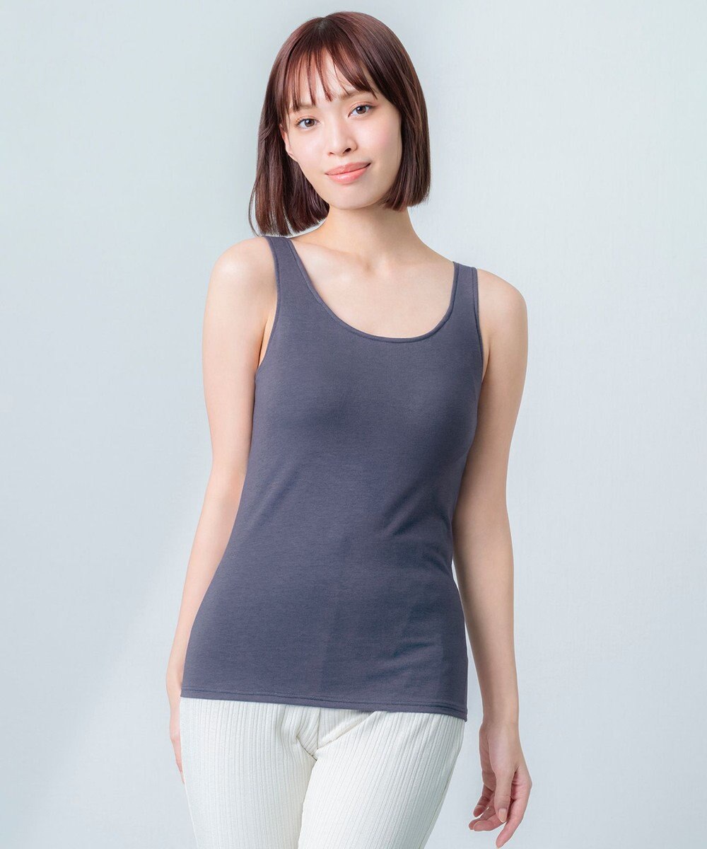 Wing カップ付きタンクトップ 綿混(身生地部) ラク きれいなバストシルエット 【シンクロブラトップ 綿混タイプ】 ブラトップ ET1132 ウイング／ワコール 