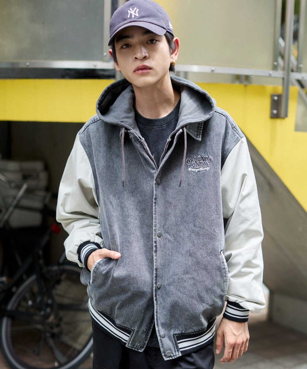 WEGO 【ユニセックス着用ITEM/MLサイズ展開】デニムスタジャン 