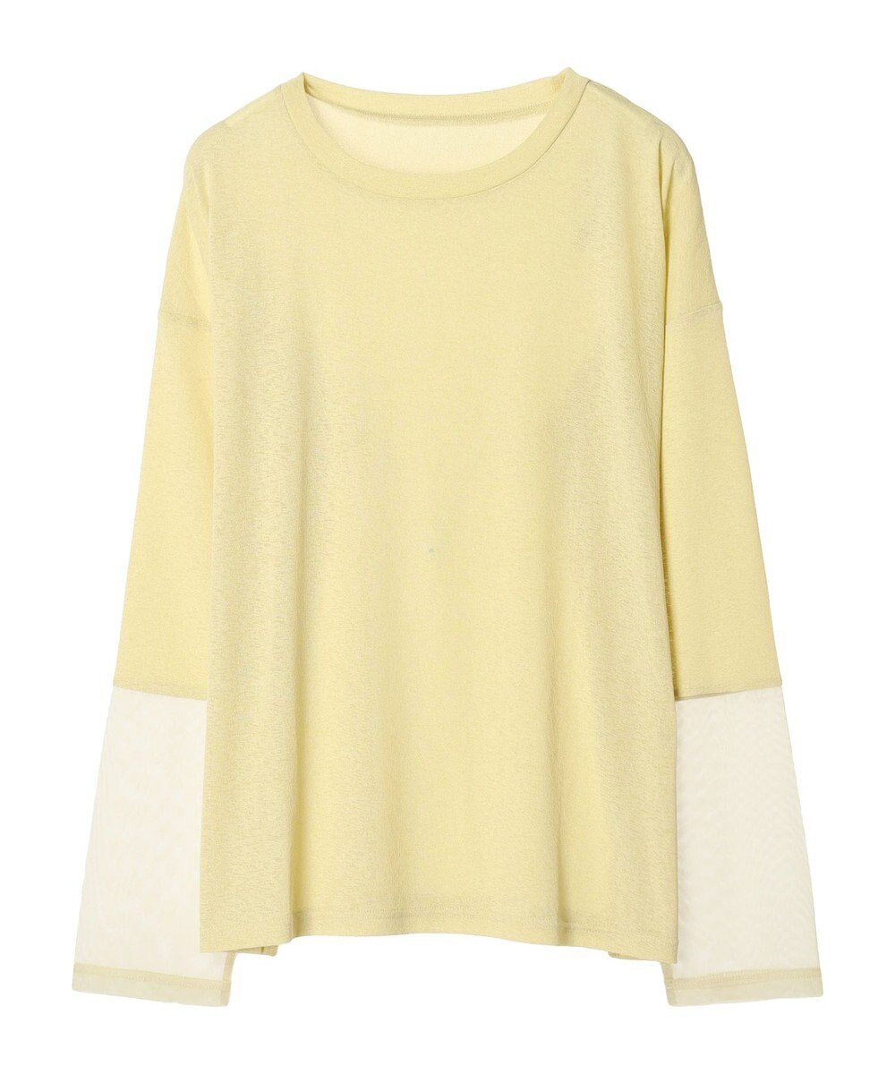 Green Parks 袖チュールドッキングプルオーバー 