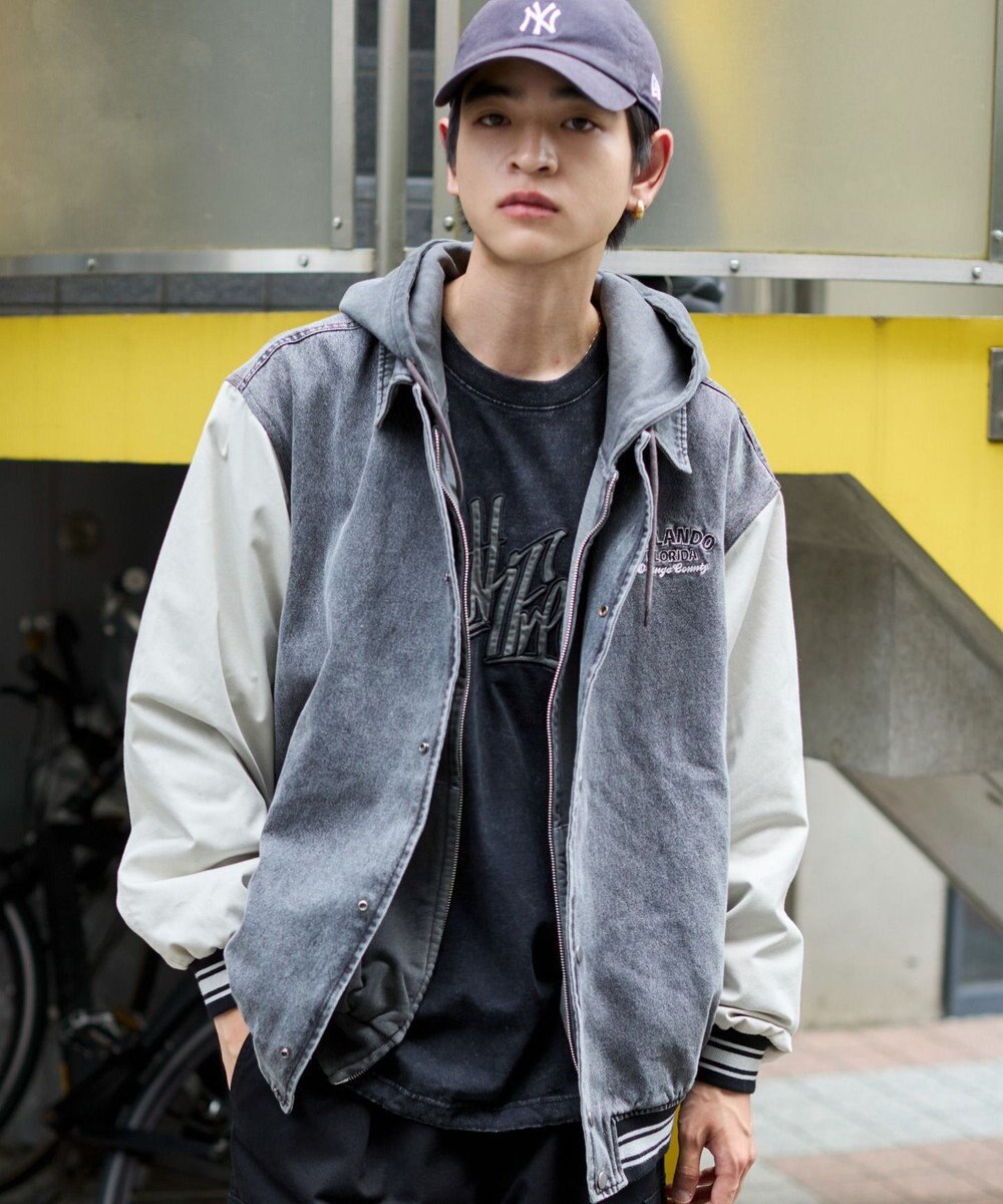 WEGO 【ユニセックス着用ITEM/MLサイズ展開】デニムスタジャン 