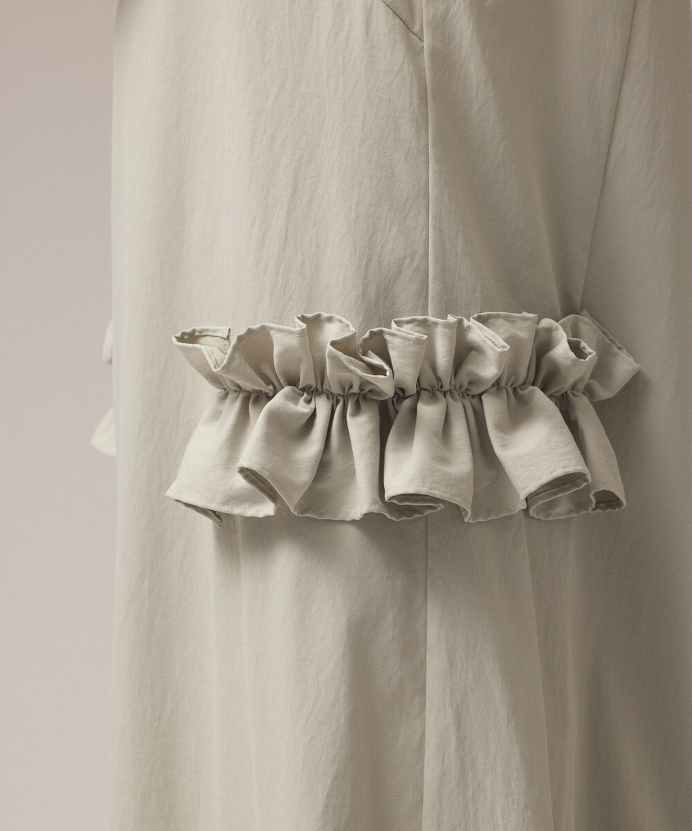 GRACE CONTINENTAL サイドフリルタフタワンピース 