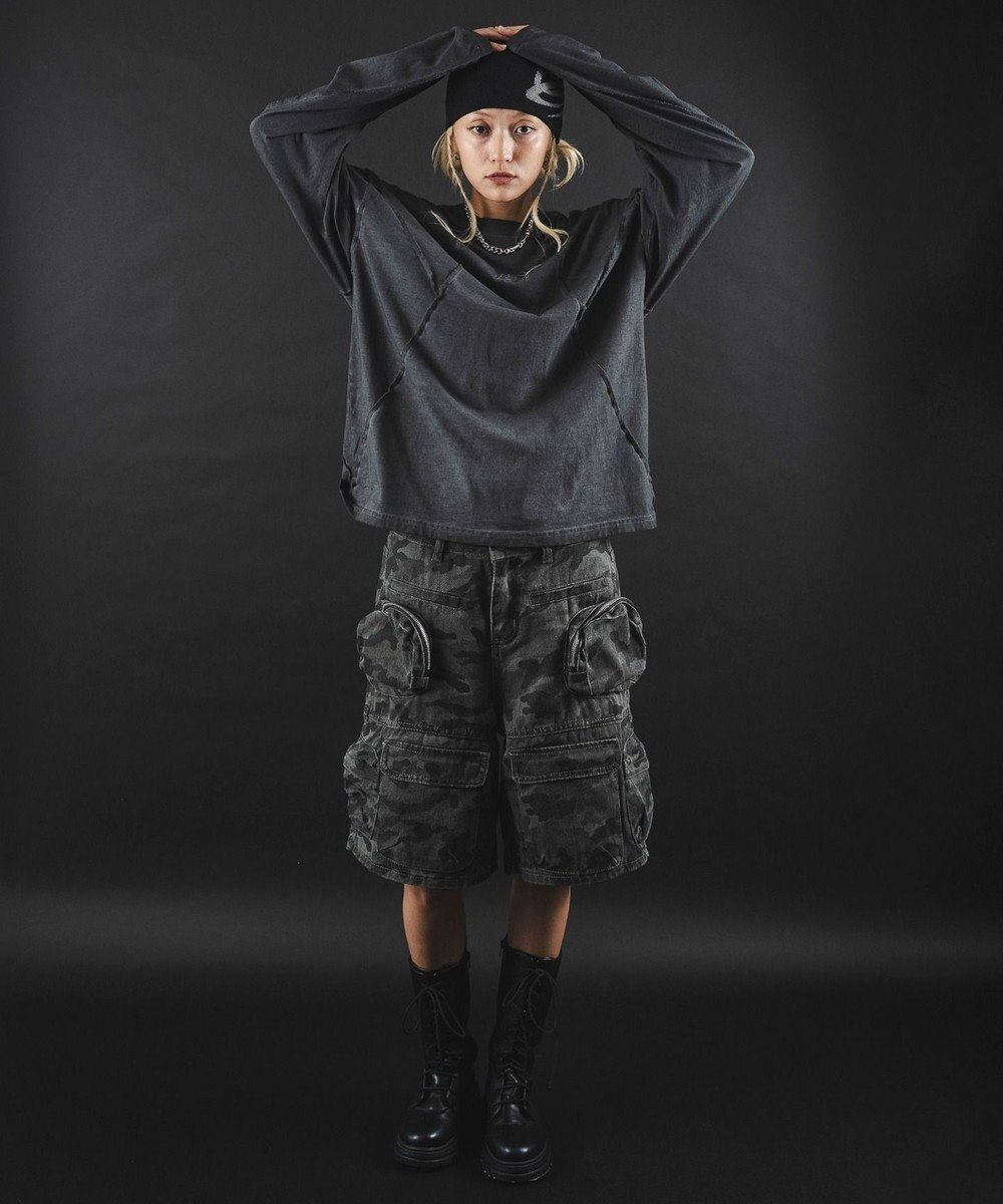 WEGO 【ユニセックス着用ITEM】MA55IVE　コールドダイスウィッチングロゴT（LS） 