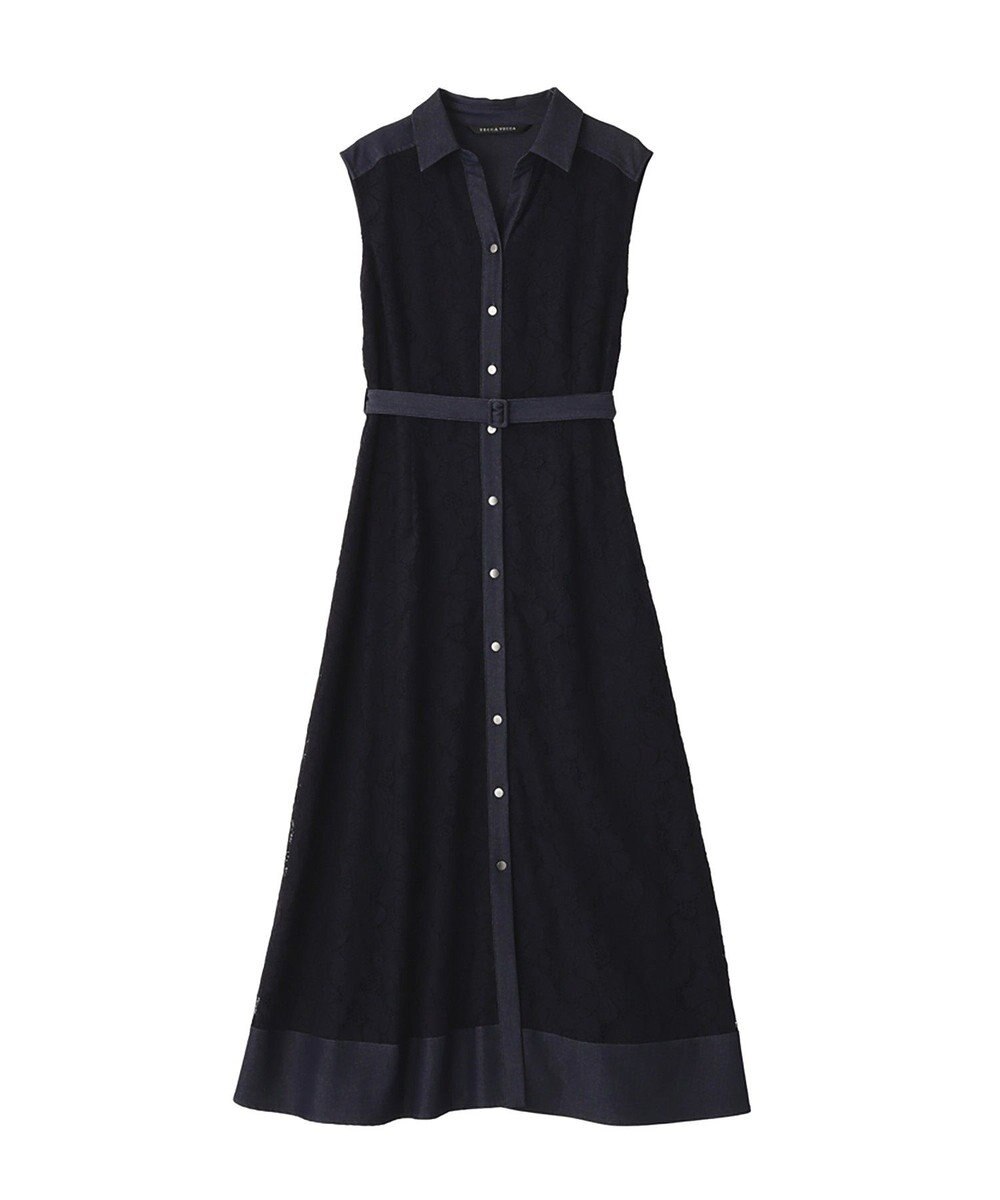 YECCA VECCA レース切替ジレワンピース 