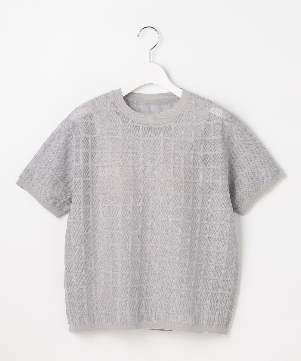 自由区 L 【ワコールコラボ・2点SET】シアーチェックニット プルオーバー 