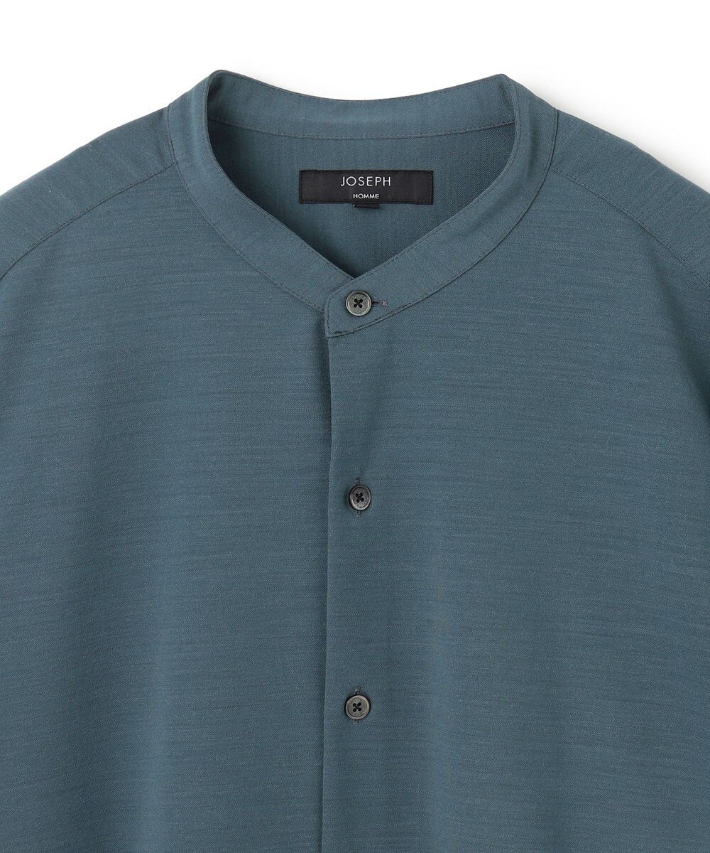 JOSEPH HOMME ウールツイストジャージー　バンドカラーシャツ 