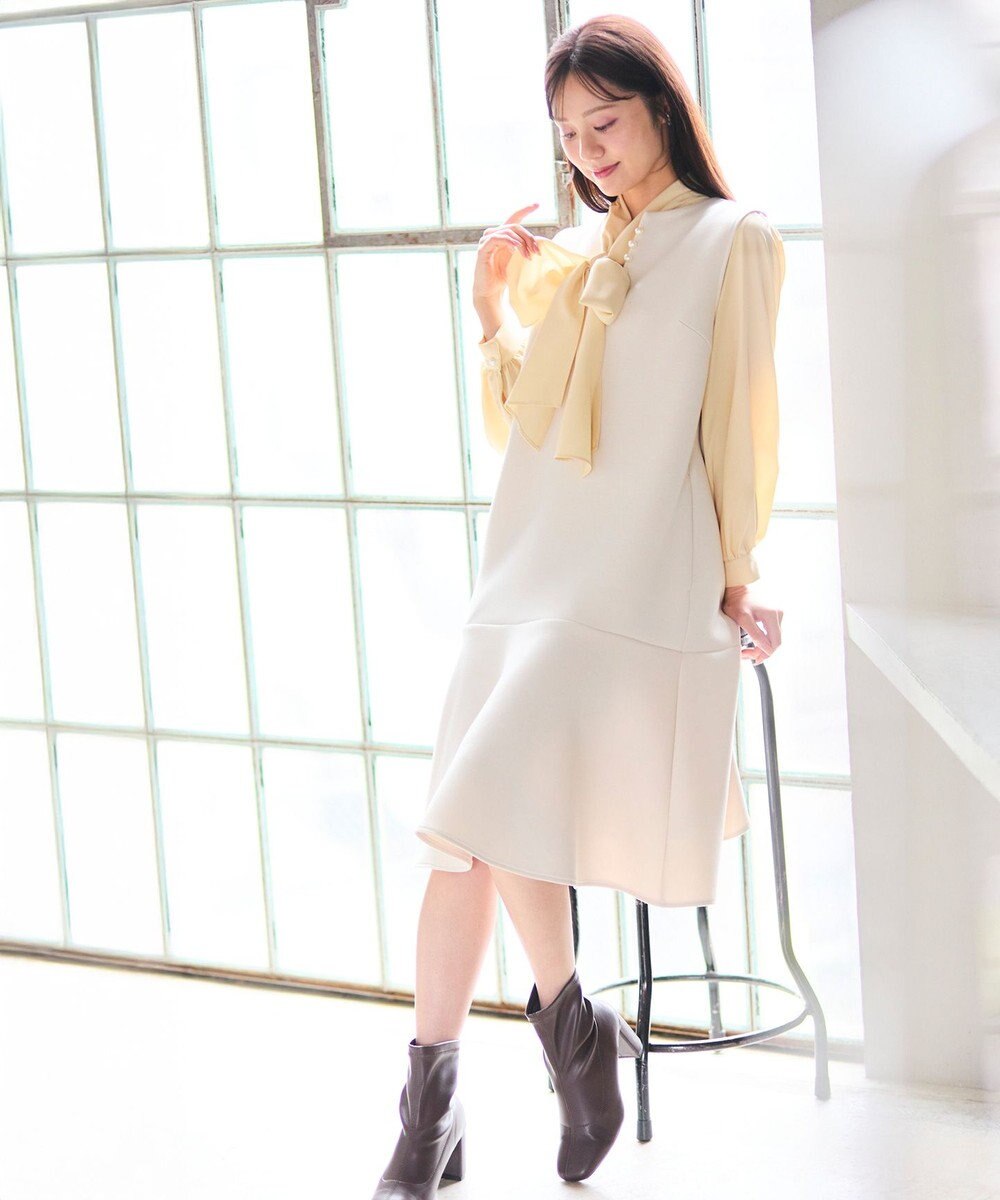 Feroux パール付きダンボール ジャンパースカート 