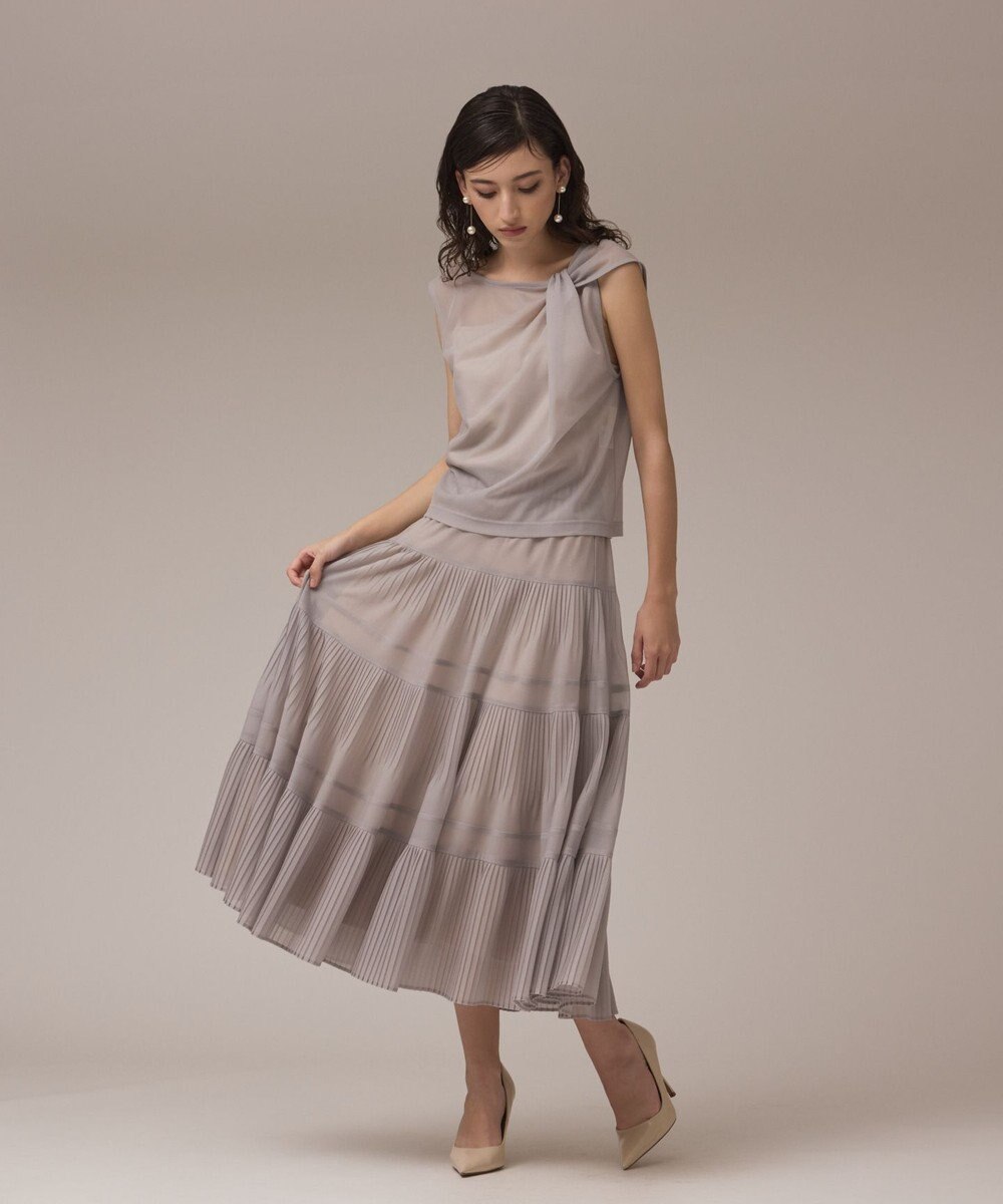 GRACE CONTINENTAL プリーツティアードスカート 