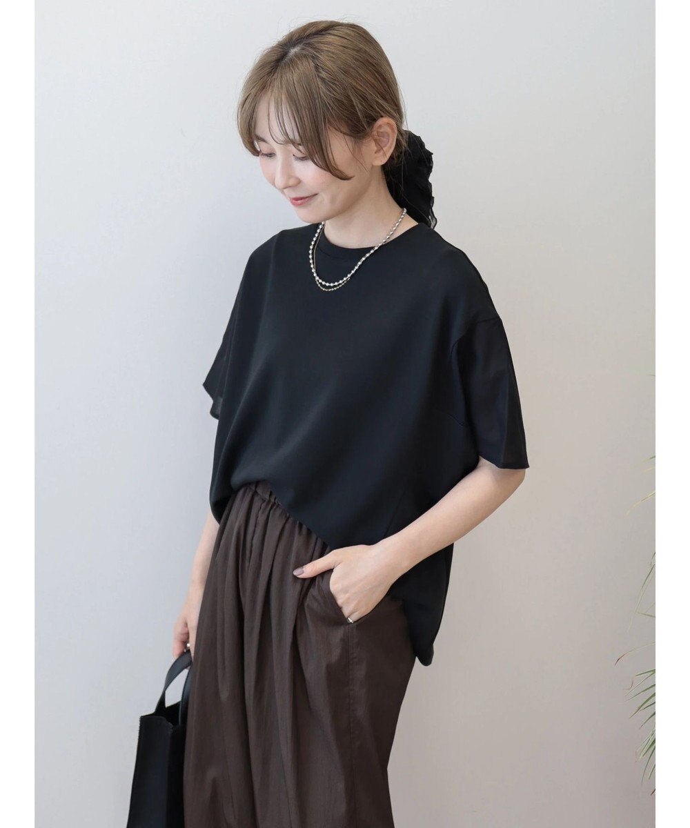 AMERICAN HOLIC 異素材ショルダー切替カットプルオーバー 