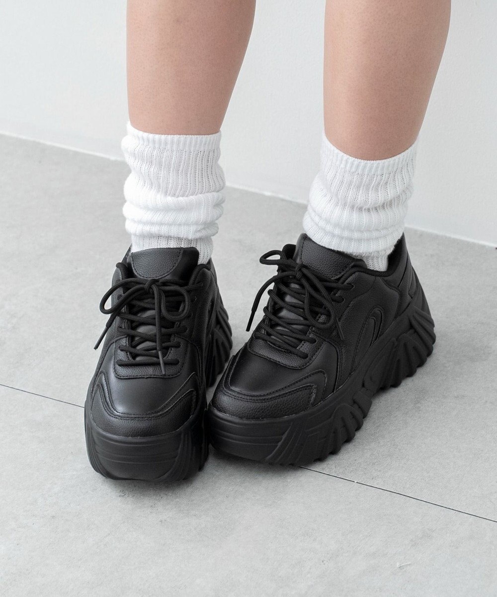 WEGO ボリュームレースアップスニーカー 