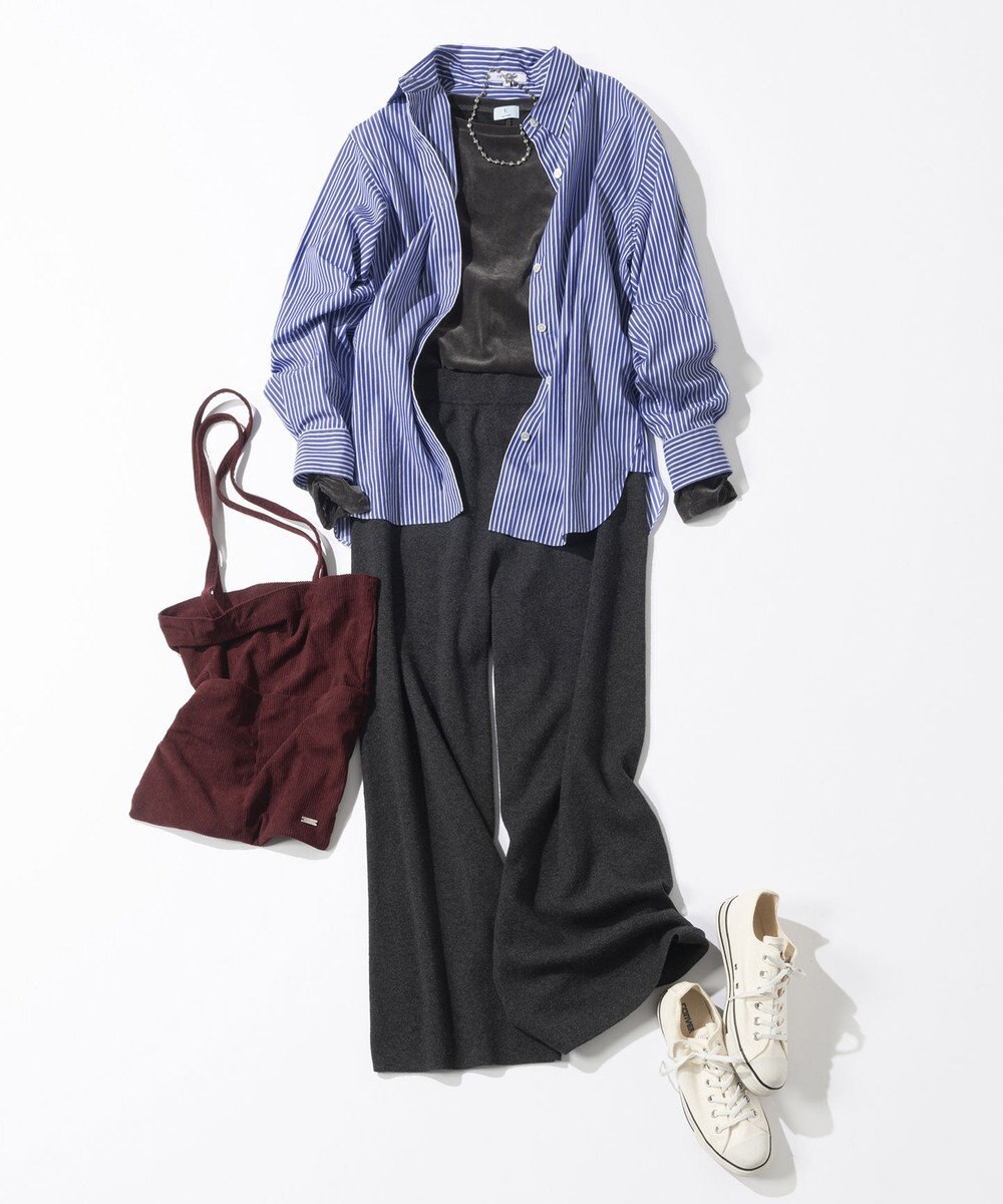 23区 L 【見上愛さん着用/洗える】カシミヤブレンド ニット パンツ 