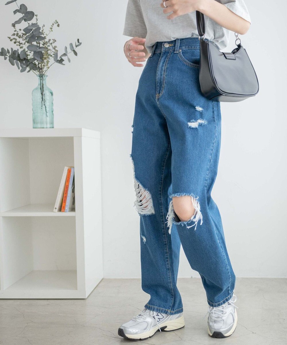 WEGO ヘビークラッシュローライズパンツ 