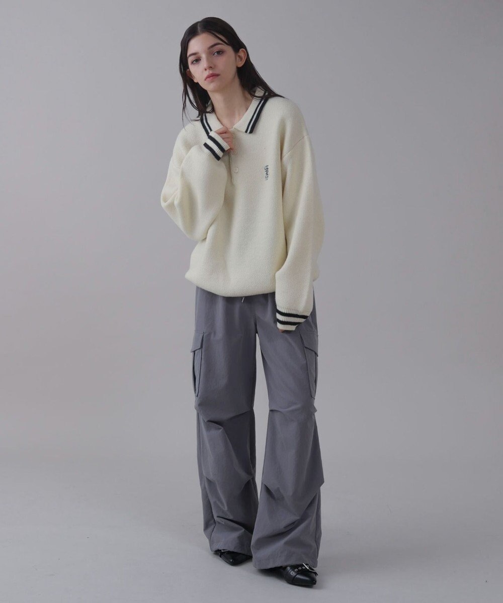 WEGO 【ユニセックス着用ITEM】ワンポイント刺繍ニットポロ 