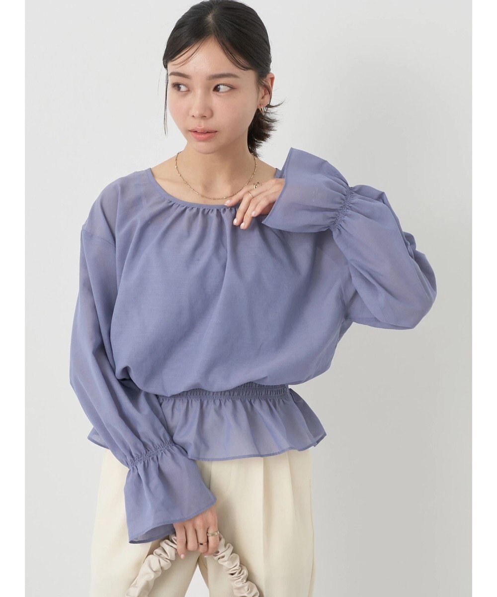 earth music&ecology シャーリングシアーブラウス 