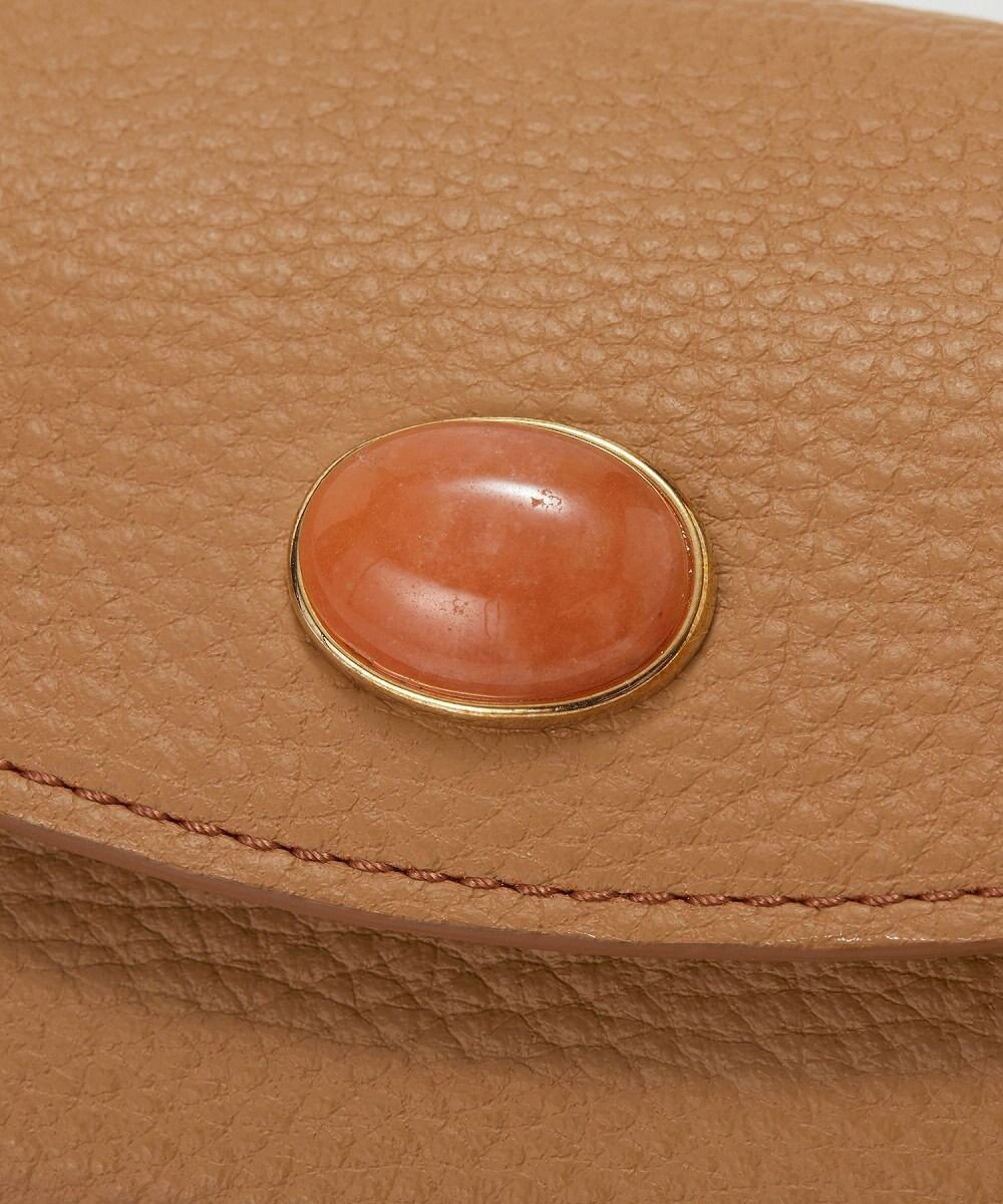 TOPKAPI 【TOPKAPI】gemdrops ジェムドロップ ミニエンボスレザー 天然石 三つ折り 財布 