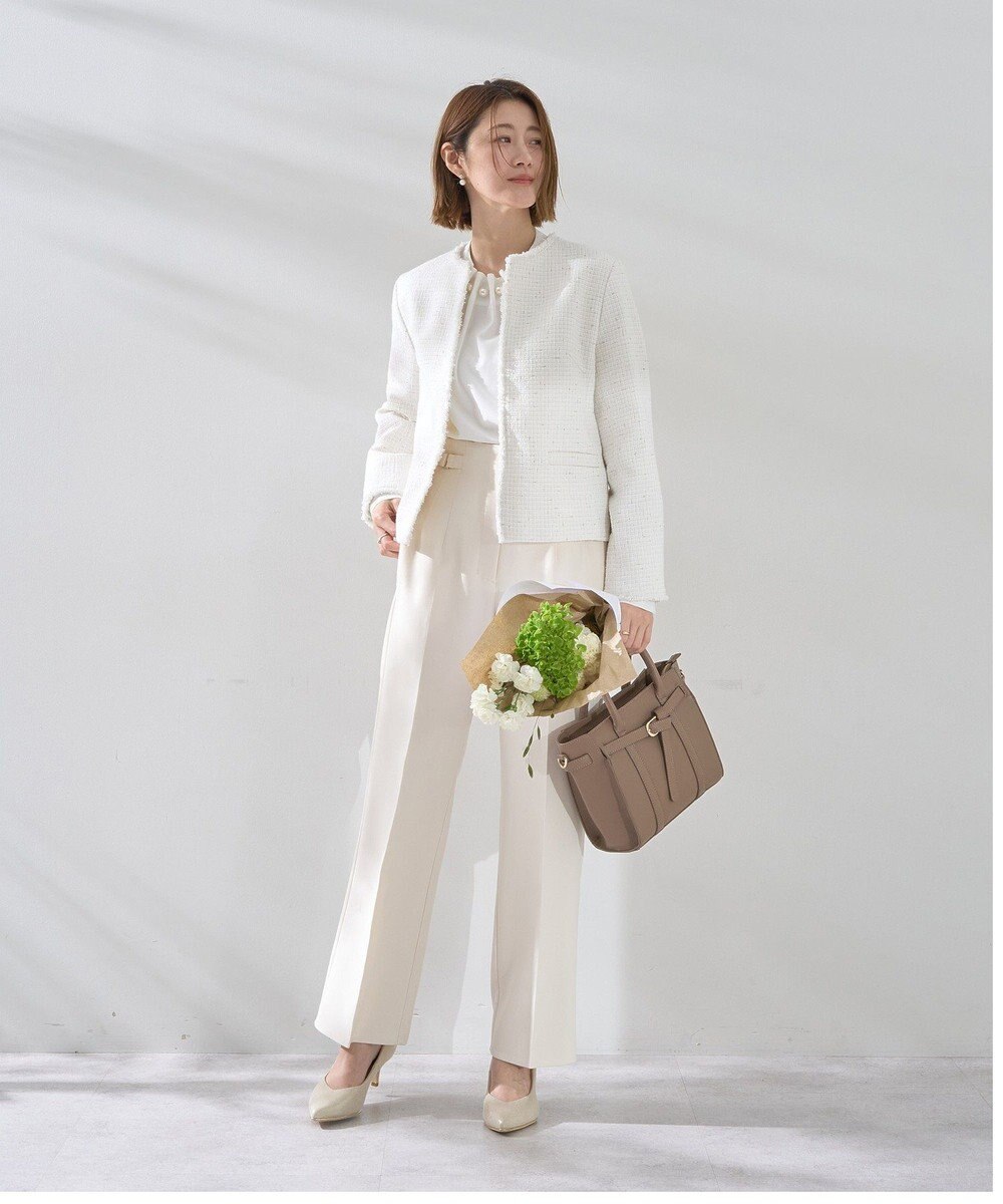 YECCA VECCA サイドベルテッドハイウエストパンツ 