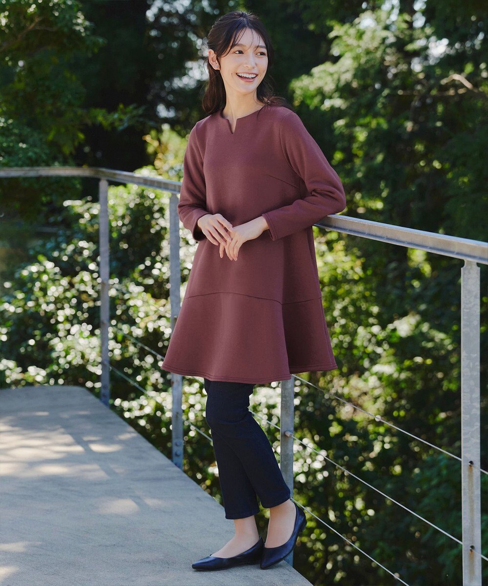 Tiaclasse 【裏起毛・洗える】マシュマロタッチデニムパンツ 