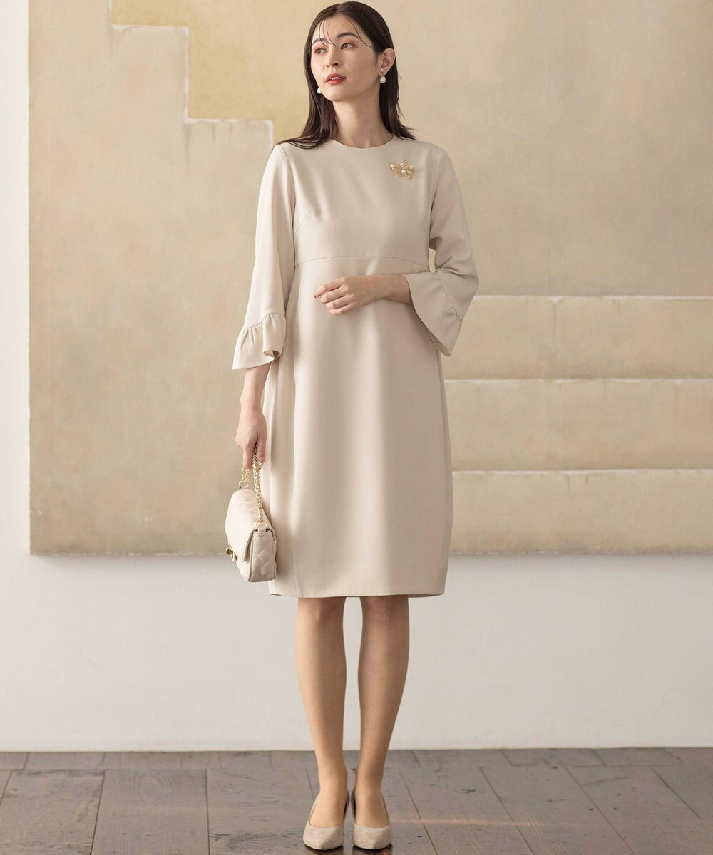 組曲 【KUMIKYOKU NAVY】コンフォータブルドレープフリル ワンピース 