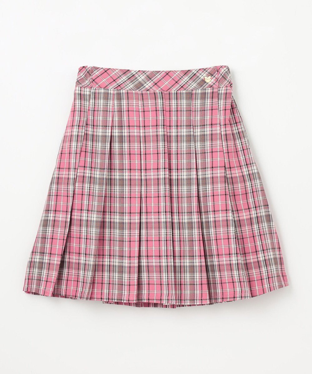 ANY KIDS ラメチェックプリーツスカパン 