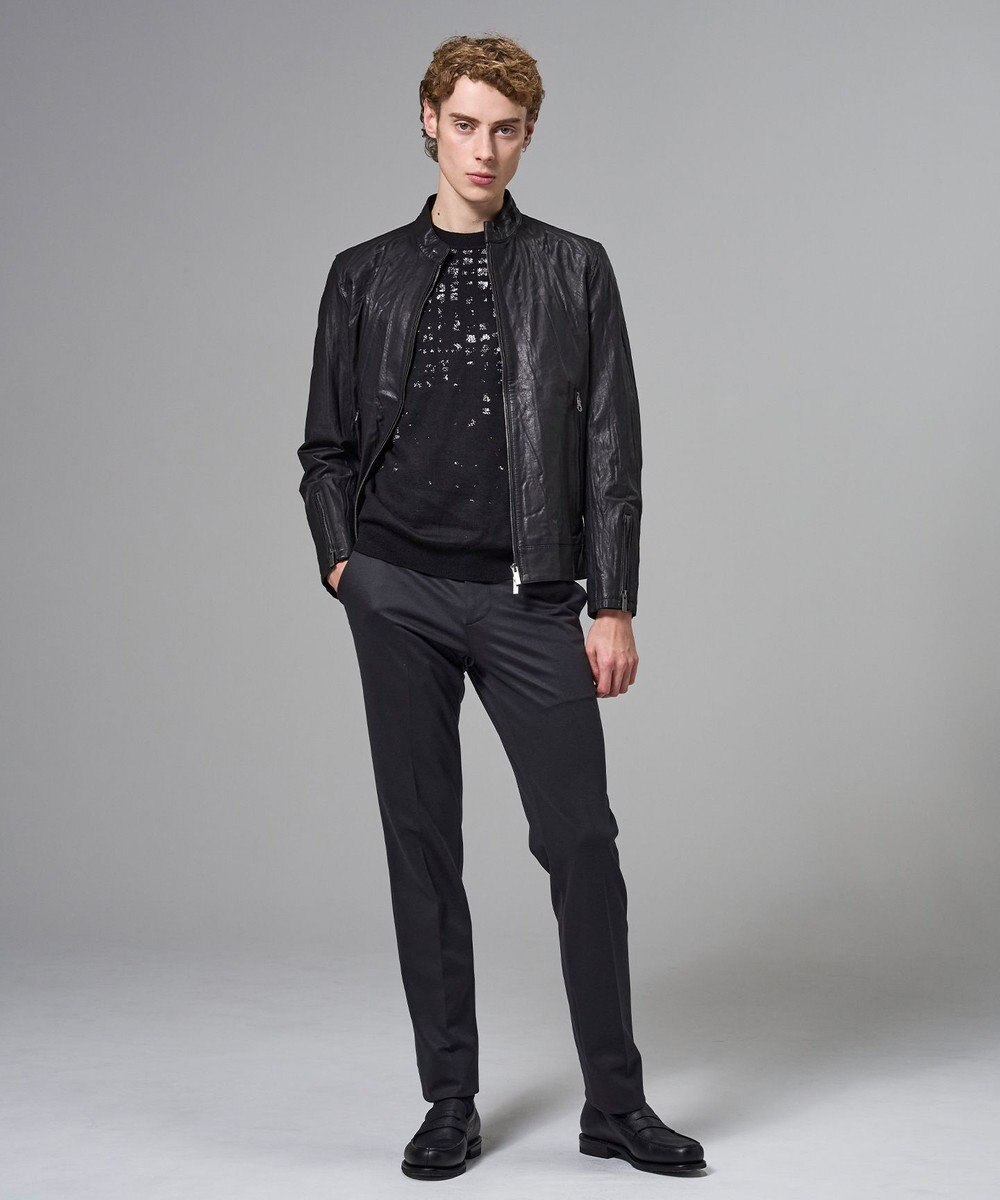 JOSEPH HOMME 【洗い加工】シュリンクエアレザー 　シングルライダースジャケット 