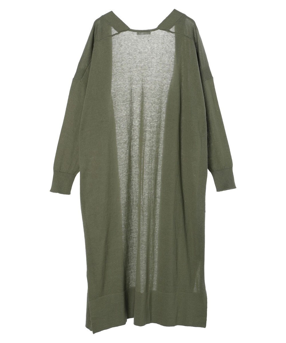 CRAFT STANDARD BOUTIQUE 裾スリットロングニットカーディガン 