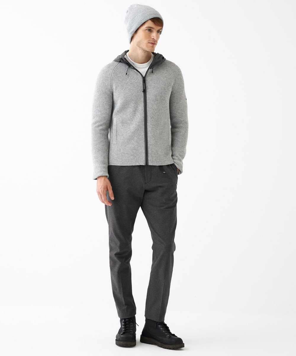 JOSEPH ABBOUD MOUNTAIN 【UNISEX】リサイクルウールポリ ニットパーカー 