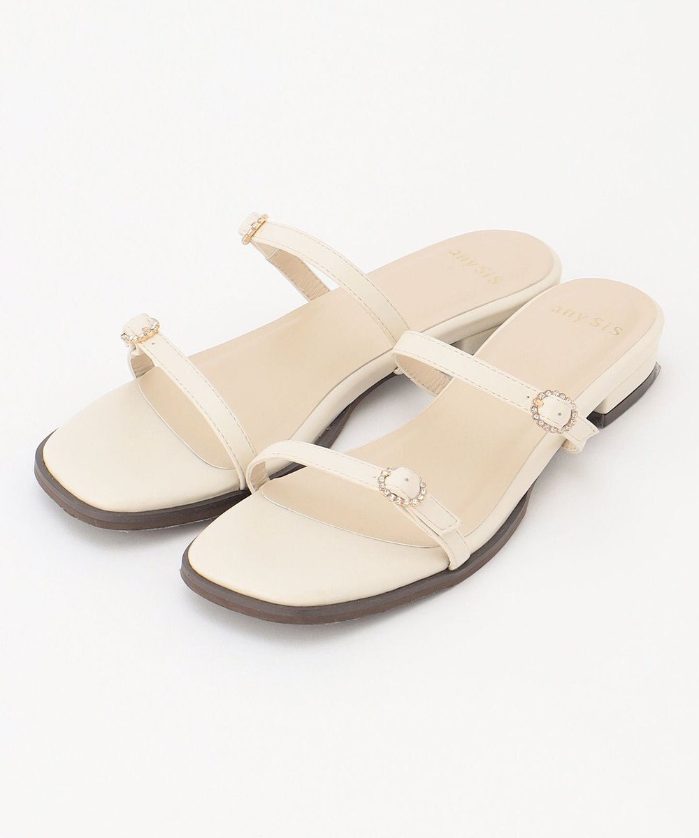 ANY SIS 【23.0~24.0cm】フェミニンフラット サンダル 