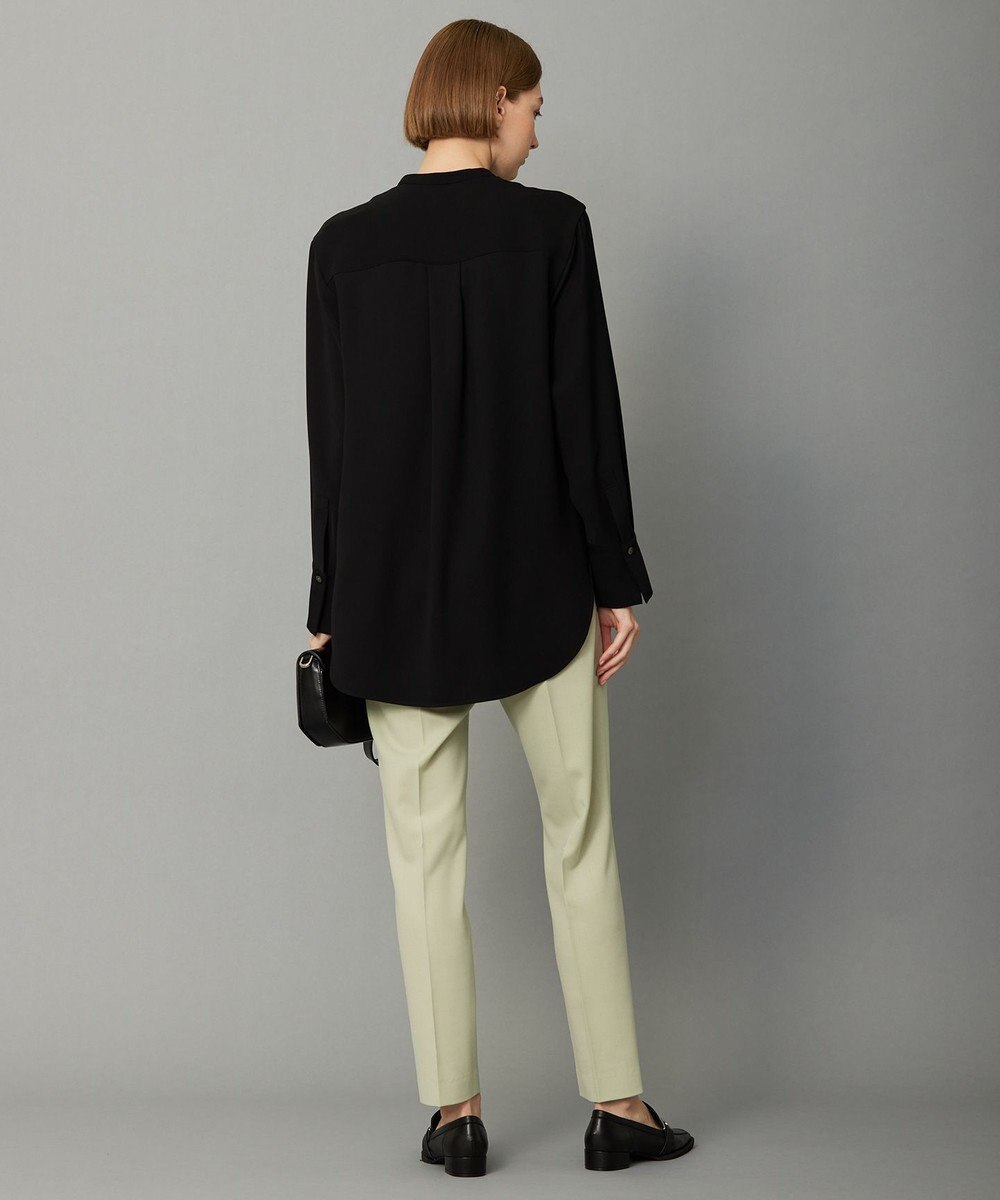 ICB L 【WEB限定カラーあり・洗える】 ライトダブルクロス バンドカラーシャツ 