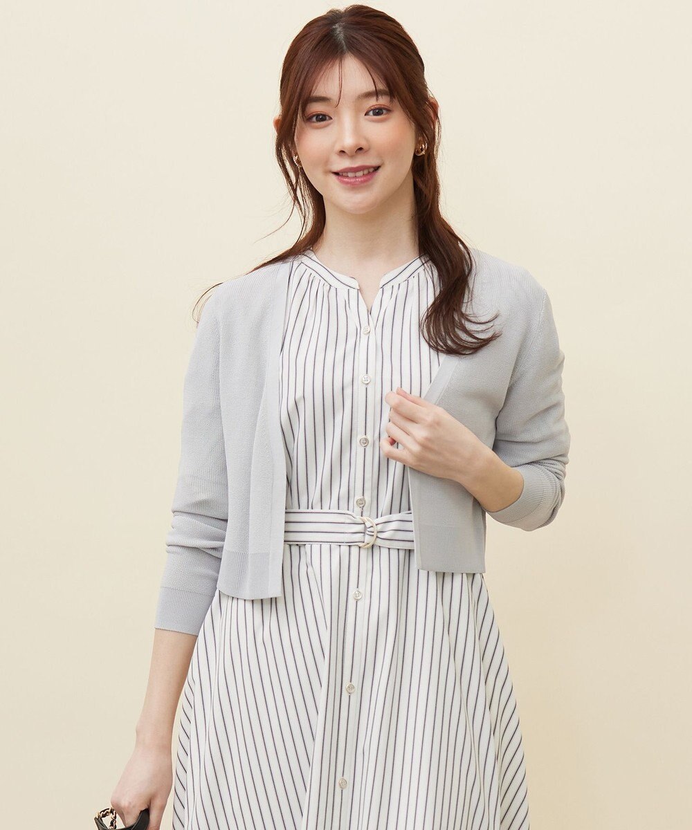 ANY SIS 【接触冷感・UVケア】ショートレングス畔 カーディガン 