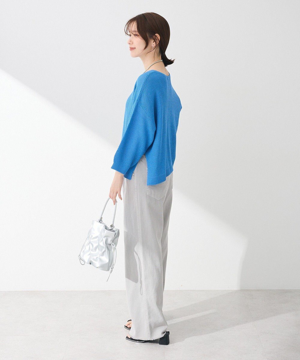 Green Parks かのこボートネック７分袖ニットプルオーバー 