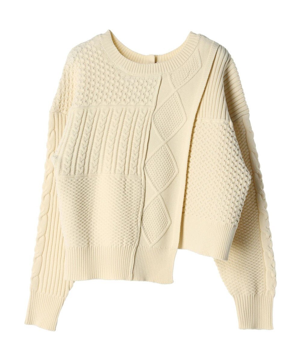 Green Parks ＫＢＦ　２ＷＡＹパッチワークニットカーディガン 