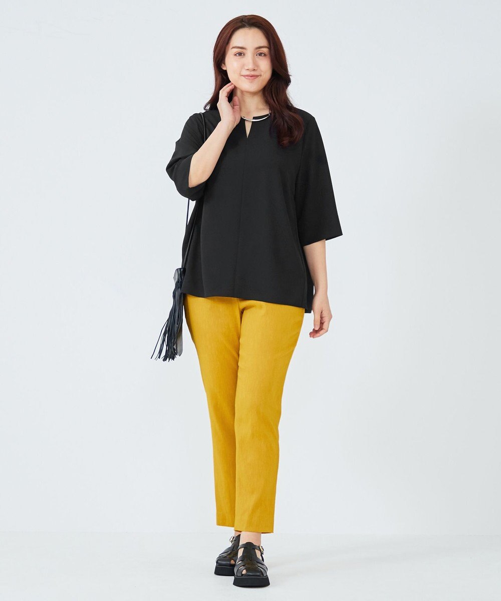 23区 L 【Lサイズ限定】ハイストレッチツイル ブラウス 