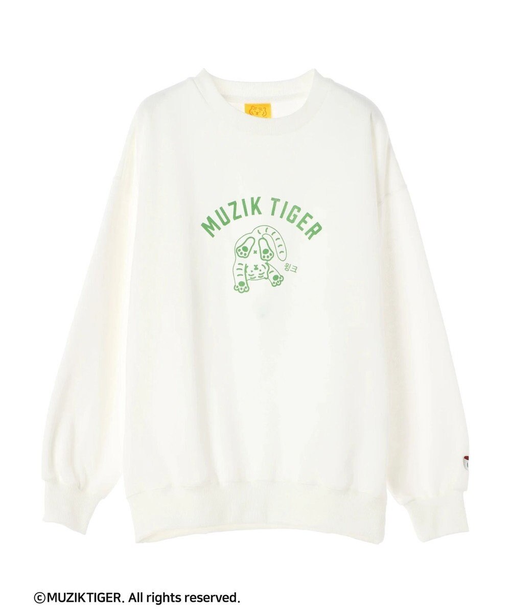 Green Parks ムジークタイガー／裏起毛プリントプルオーバー 