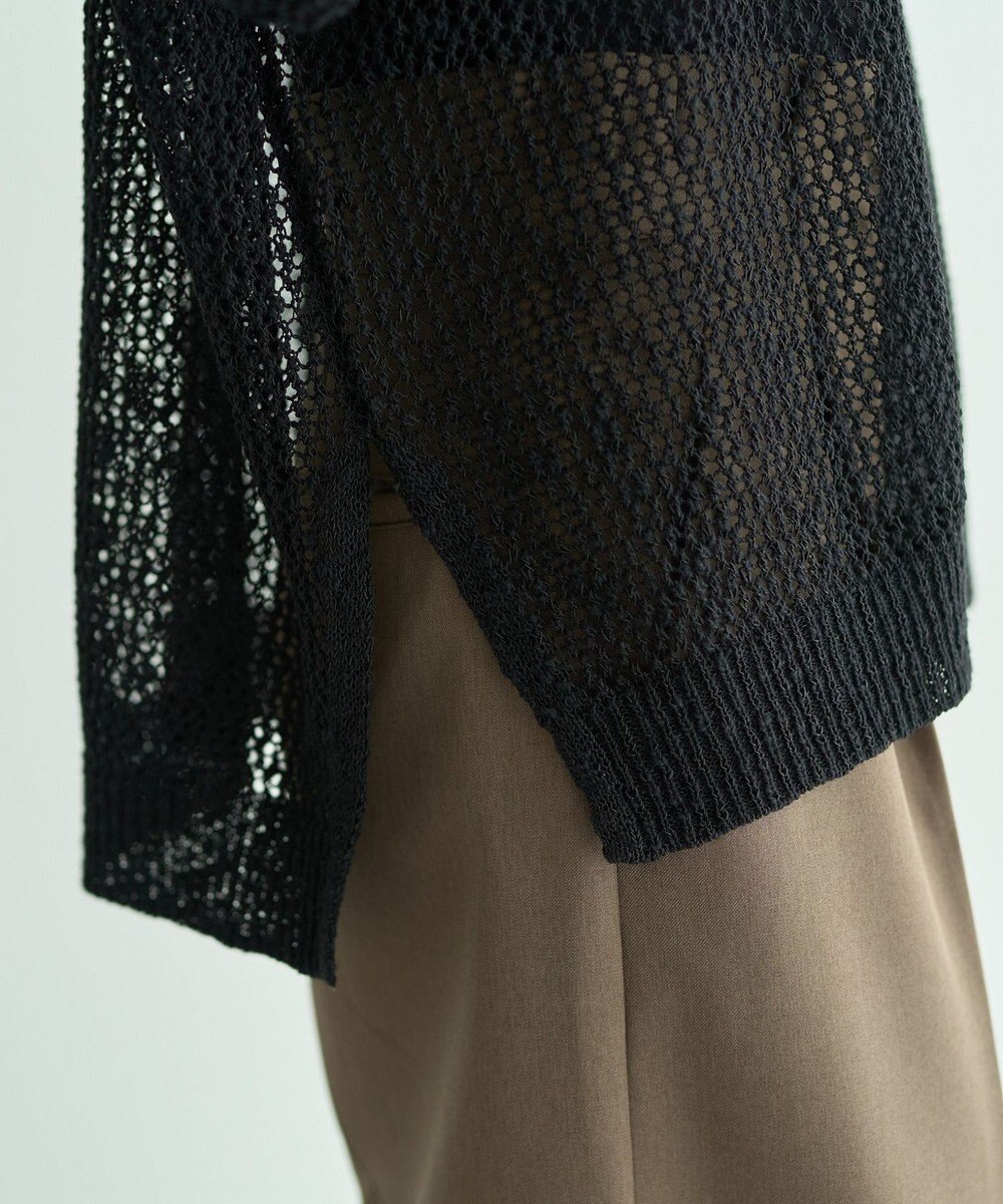 YECCA VECCA スラブメッシュルーズニット 