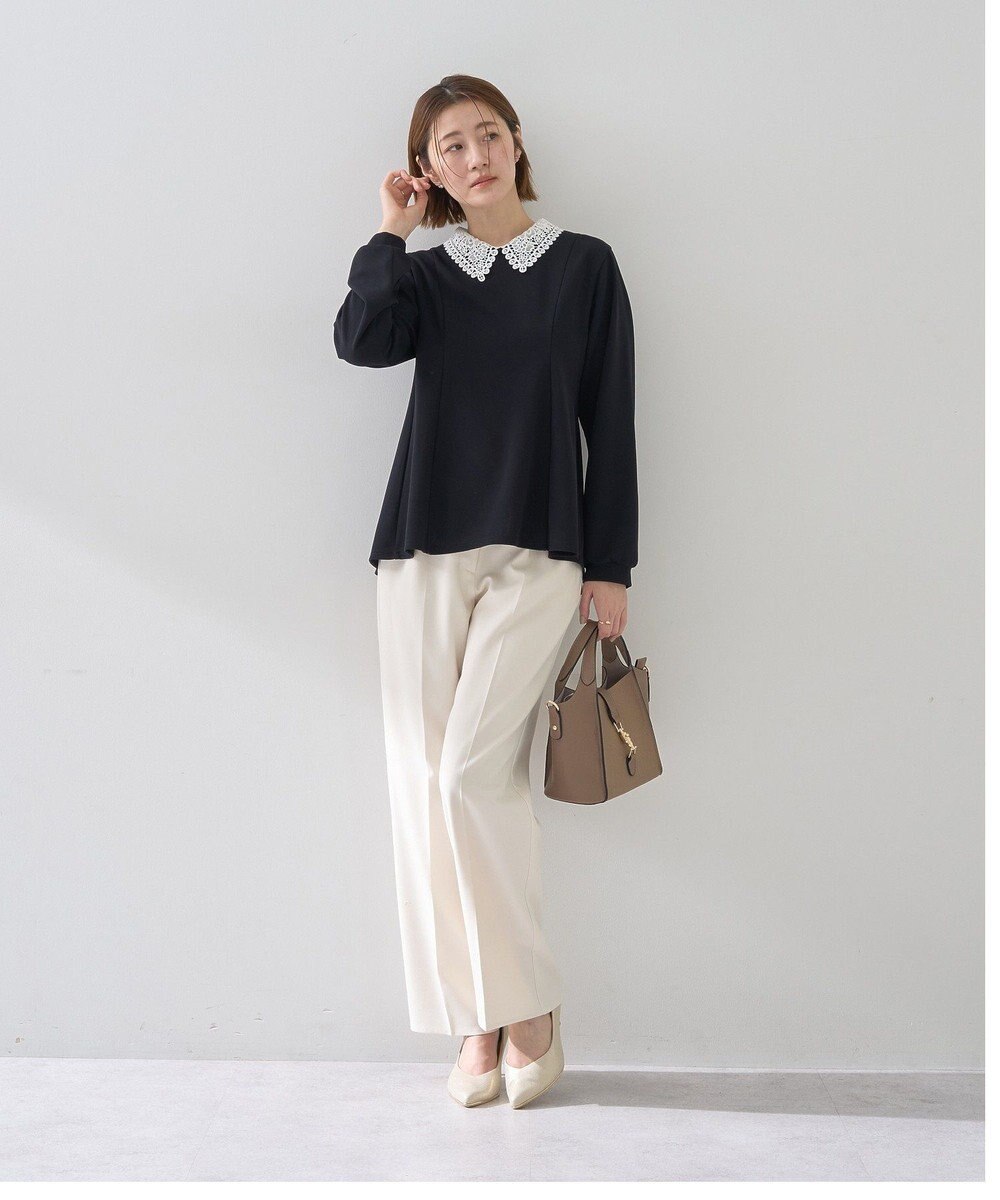 YECCA VECCA サイドベルテッドハイウエストパンツ 