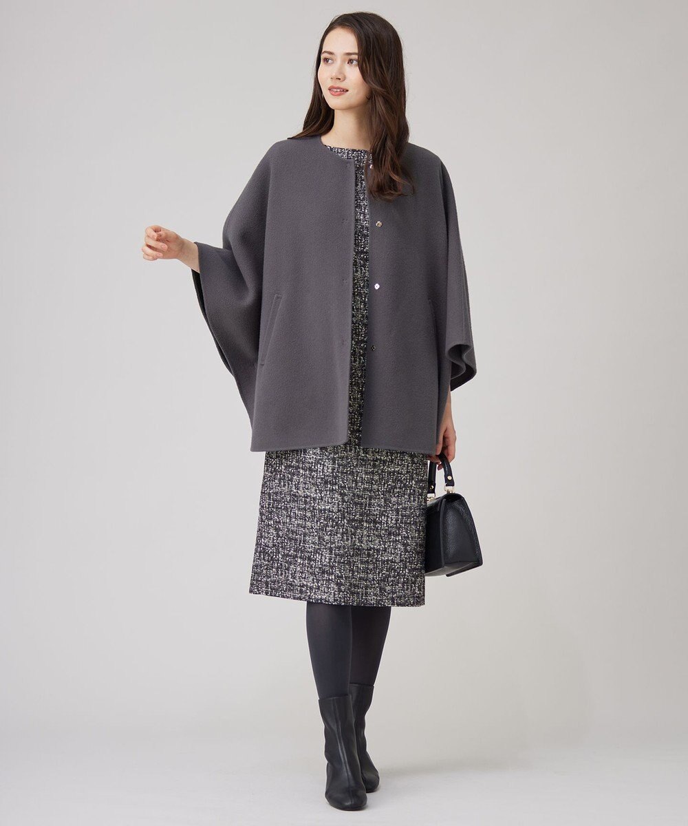 自由区 S プリントジャガードストレッチ  ワンピース 