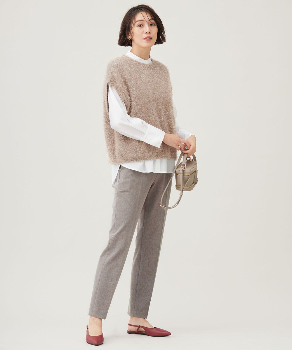 自由区 L 【洗える】フェザーラメ ベスト 